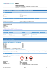 Deca Sikkerhedsdatablad